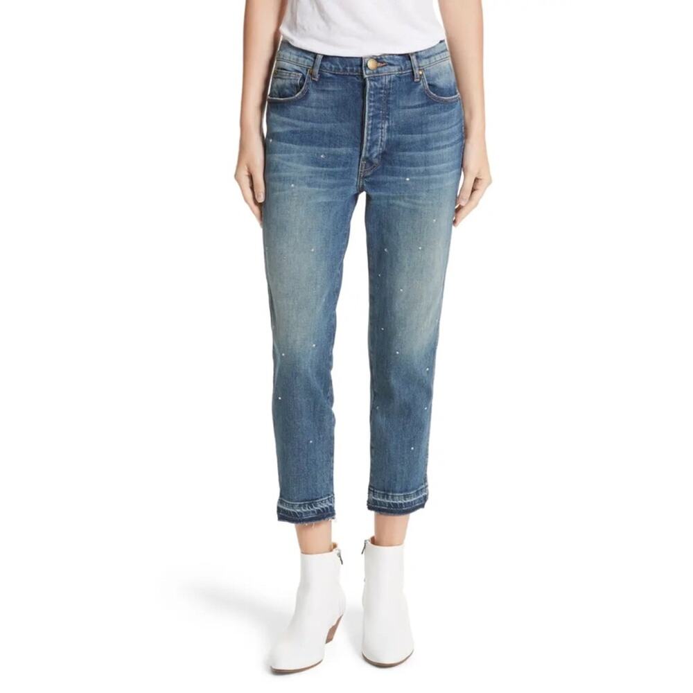 THE GREAT. The Fellow Rhinestone Jeans Women's Size 25